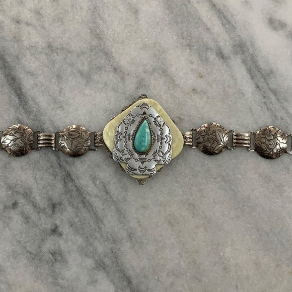 50s Arrowhead Concho Bracelet Fred Harvey Era - Picture 4 of 5